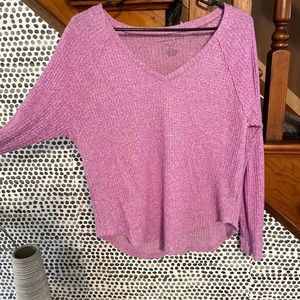 American eagle waffle knit long sleeve shirt